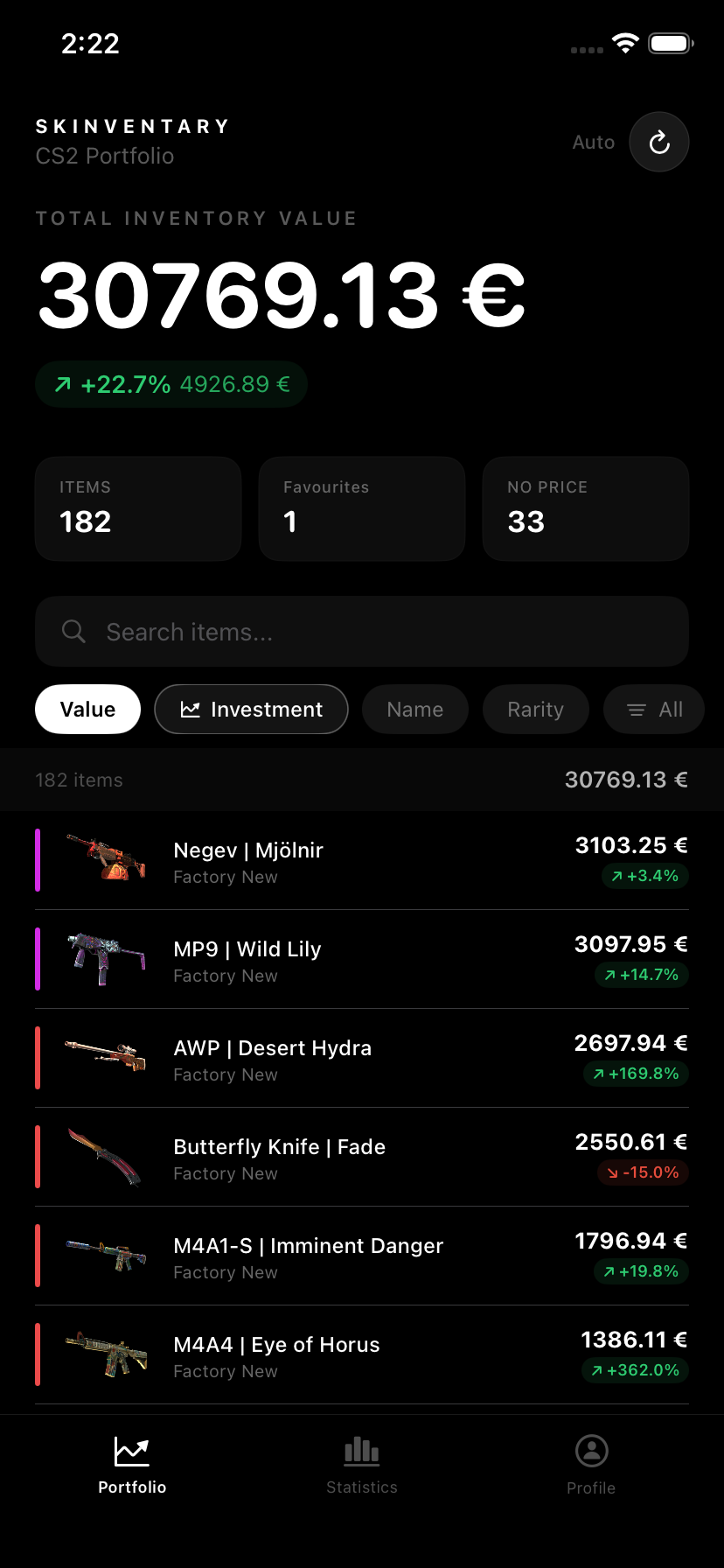 Skinventary App